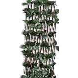 Willow Trellis Fence 5 pcs with Artificial Leaves 180x90 cm 140913