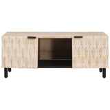 Coffee Table White 100 x 54 x 40 cm Solid Mango Wood 4017876