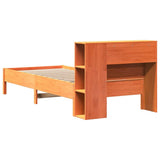 Bookcase Bed without Mattress Wax Brown 100x200cm Solid Wood Pine 3322848