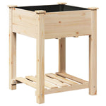 Garden Planter Beige 60.5 x 60 x 76.5 cm Solid fir wood 42006577