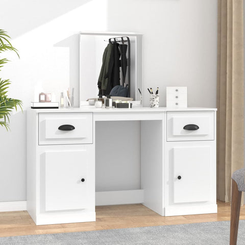Dressing Table with Mirror White 130x50x132.5 cm 3185335