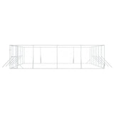 Outdoor Dog Kennel Silver 8x12x2 m Galvanised Steel 3190465
