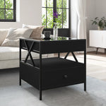 ZNTS Coffee Table with Infinity LED Black 50x50x51 cm 847712