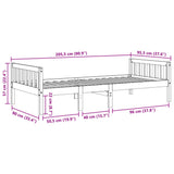 Children's Bed without Mattress Wax Brown 90x200 cm Solid Wood Pine 855029