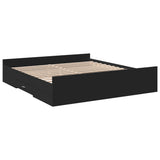Bed Frame with Drawers without Mattress Black 200x200 cm 3280266