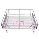 Pull-Out Wire Baskets 2 pcs Silver 600 mm 50481