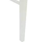 Dining Chair 2 pcs White and Brown Solid Rubber Wood 42020490