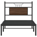 Bed Frame without Mattress Brown Oak 75x190 cm Small Single Engineered Wood 4106831