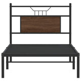 Bed Frame without Mattress Brown Oak 75x190 cm Small Single Engineered Wood 4106831