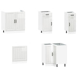 11 Piece Kitchen Cabinet Set "Lucca" Gloss White Engineered Wood 3314953