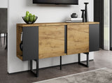 180*40*55cm cabinet, board, console with 2 cabinets and open storage areas on both sides, N605P417174N