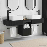 Bathroom Cabinet Set 3 pcs Black 53 x 35 x 39 cm 3405608
