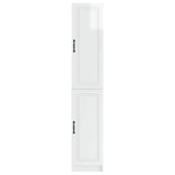 Cabinet Set 2 pcs High Gloss White Engineered Wood 3416956