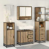 Bathroom Furniture Set 3 pcs Artisan Oak Engineered Wood 3402522