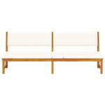 Sun Lounger Reclining Brown 200 x 57 x 75cm Solid Acacia wood 4108112