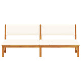 Sun Lounger Reclining Brown 200 x 57 x 75cm Solid Acacia wood 4108112