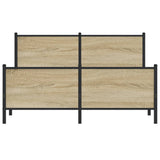 Metal Bed Frame without Mattress Sonoma Oak 160x200 cm 3301363