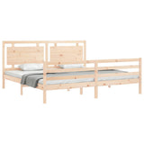 Bed Frame without Mattress 200x200 cm Solid Wood 3194071