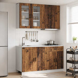 Kitchen Unit PORTO 4 pcs Old Wood Engineered Wood 3438343