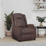 Recliner Chair Brown Faux Leather 340961