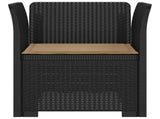 1-Seater Armchair with Cushion Rattan Look PP Anthracite 8011854