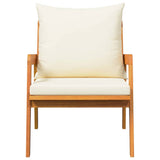 Garden Chair with Cushion 2 pcs Oil Natural Solid Acacia Wood 4106455