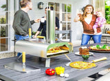 Outdoor Pizza Oven, Portable Wood Pellet Pizza Oven with Pizza Stone and Peel, Foldable Legs, T3398P328442