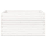 Garden Planter White 90x90x46 cm Solid Wood Pine 3282425