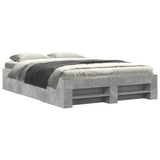 Bed Frame without Mattress Concrete Grey 140x190cm Engineered Wood 3295502