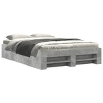 Bed Frame without Mattress Concrete Grey 140x190cm Engineered Wood 3295502