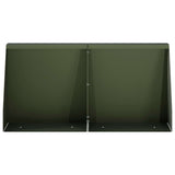 Retaining Wall 2 pcs 40 x 12 x 30 cm Steel Olive Green 8015244