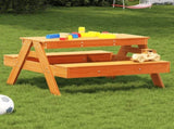 Picnic Table for Kids Wax Brown 88x97x52 cm Solid Wood Pine 844656
