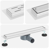 Shower Drain 2-in-1 with 360&deg Siphon Silver 54 x 11 x 9.5 cm 42015961