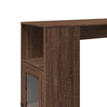 ZNTS Bar Table with Racks Brown Oak 101x40x103.5 cm Engineered Wood 854370