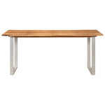 ZNTS Dining Table 180x90x76 cm Solid Acacia Wood 286476