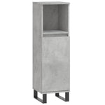 ZNTS 3 Piece Bathroom Cabinet Set Concrete Grey Engineered Wood 3187801