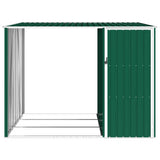 Garden Firewood Shed Green 245x98x159 cm Galvanised Steel 46293