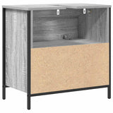 Bathroom Basin Cabinet with Drawers Grey Sonoma 60x34.5x60 cm 861885