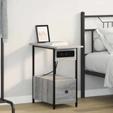 Bedside Cabinet Grey Sonoma 60 x 30 x 61 cm Engineered Wood 859598