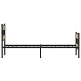 Metal Bed Frame without Mattress Sonoma Oak 90x190 cm Single 4017112