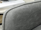 Faux Leather Marble-Effect Two-Seater Sofa - Grey T3398P424867
