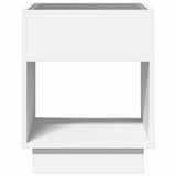 Bedside Table with Infinity LED White 40x40x50 cm 3284077