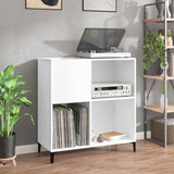 Record Cabinet White 84.5x38x89 cm Engineered Wood 831997