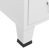 Industrial Wardrobe White 67x35x107 cm Steel 339611