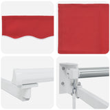 Manual Retractable Awning with LEDs Red and White 3 x 2.5 m 3419262