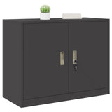 Storage Cabinet Black 90 x 40 x 70 cm Steel 891634