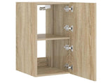 TV Wall Cabinet with LED Lights Sonoma Oak 30.5x35x70 cm 837236