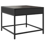 ZNTS Coffee Table with Infinity LED Black 50x50x41 cm 847677