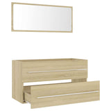2 Piece Bathroom Furniture Set Sonoma Oak Engineered Wood 804848