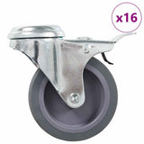 16 pcs Bolt Hole Swivel Casters 75 mm 277858